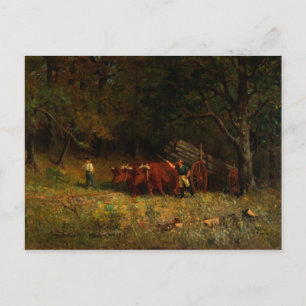 Jongen en Man met Oxen - Edward Mitchell Banister Briefkaart