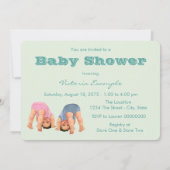 Jongen en meisje tweeling Baby shower Kaart (Achterkant)