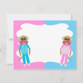 Jongen en Meisje Twins Blank Invite Kaart (Achterkant)