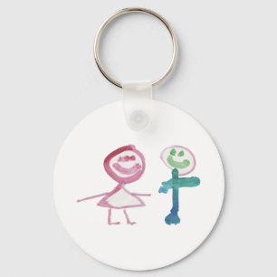 Jongen en meisjes sleutelhanger