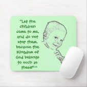 Jongen en Teddy (10:14) Muismat (Met muis)