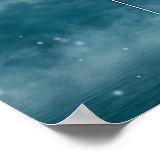 Jongen en zeepaardje Vist op de maan Poster (Hoek)