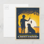 Jongen en Zijne hond Briefkaart (Voorkant / Achterkant)