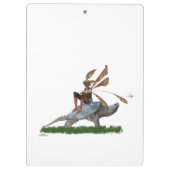 Jongen Fairy Riding Op Schildpad Klembord (Achterkant)
