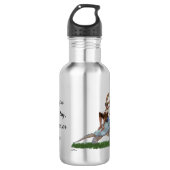 Jongen Fairy Riding Op Turtle Water Bottle Waterfles (Voorkant)