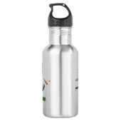 Jongen Fairy Riding Op Turtle Water Bottle Waterfles (Achterkant)