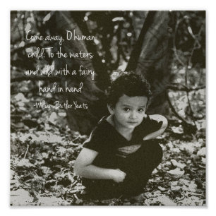 Jongen Fairy William Yeats Quote Foto afdrukken Afdruk