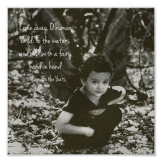 Jongen Fairy William Yeats Quote Foto afdrukken Afdruk