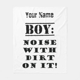 Jongen: Geluid met vuil erop Fleece Deken