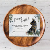 Jongen! German Shepherd Puppy Diaper Raffle Informatiekaartje