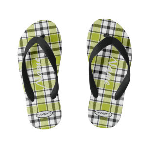 Jongen geruite teenslippers HAMbWG Kinder teenslip
