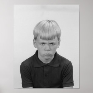 Jongen gezichtsuitdrukkingen poster