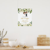 Jongen Girl White Floral First Community Welcome S Poster (Keuken)