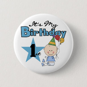 Jongen Het is Mijn Verjaardag Tshirts en Geschenke Ronde Button 5,7 Cm
