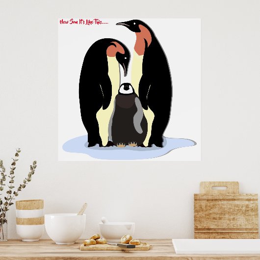 Jongen Het is zoals dit Poster (Keuken)