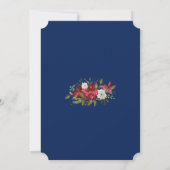 Jongen Holiday Kerstmis Rood Wit Poinsettia Baptis Kaart (Achterkant)