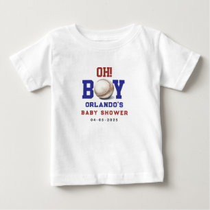 Jongen honkbal baby shower Cute sportfeestje