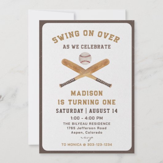 Jongen Honkbal Verjaardag Batter Up Kaart (Voorkant)