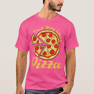 Jongen houdt van Pizza Ironic Pizza die Italiaans T-shirt