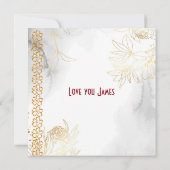 Jongen Hugs Sheep Floral  Kinder Valentijn Kaart (Achterkant)