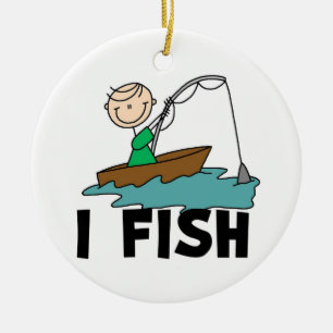 Jongen I Fish Keramisch Ornament