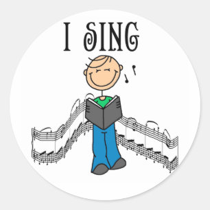 Jongen ik Sticker Sing