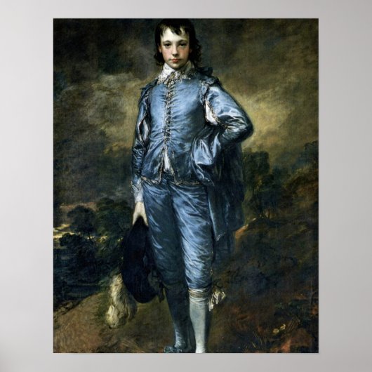 Jongen in Blauw door Thomas Gainsborough Poster (Voorkant)