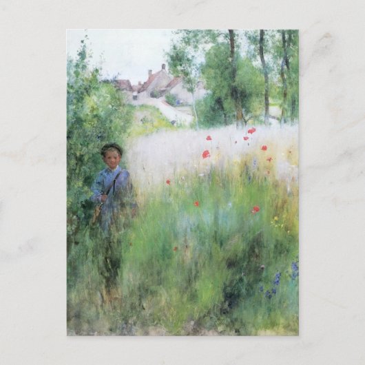 Jongen in de Meadow Briefkaart (Voorkant)