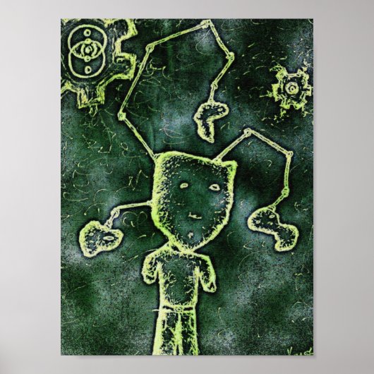 Jongen in het Poster van de zuiveringsinstallatie (Voorkant)