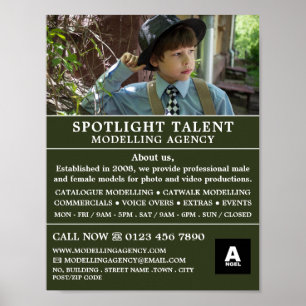 Jongen in Pet, Modelleraar, modelagent Poster