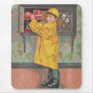Jongen in Rainmantel Muismat