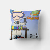 Jongen in Wetenschap Lab Kussen (Achterkant)