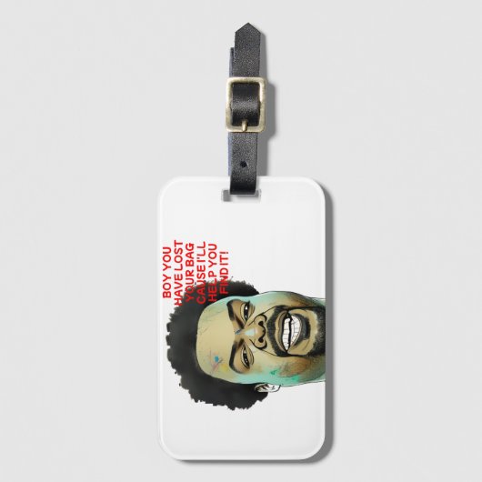 Jongen, je hebt je tas met grappige reiscadeautjes bagagelabel (Voorkant (verticaal))