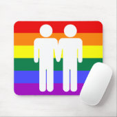 Jongen + Jongen Rainbow Mousepad Muismat (Met muis)