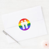 Jongen + Jongen Regenboog Sticker (Envelop)