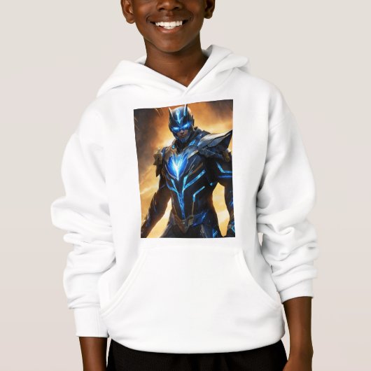 Jongen Kinder Print Superhero Hoodies (Voorkant)