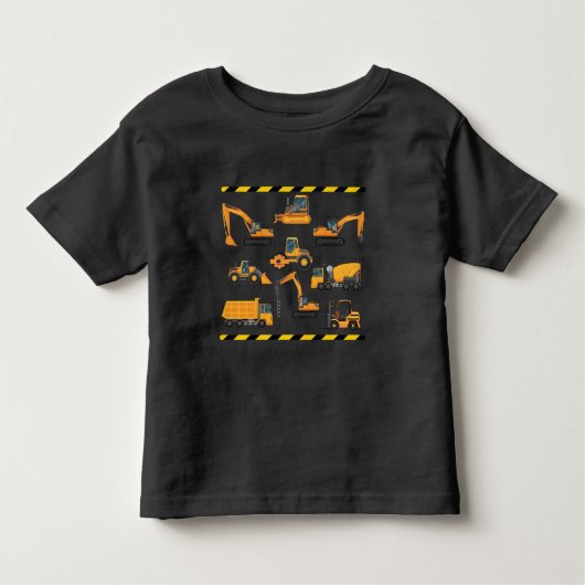Jongen Kindergarten voor de bouw Excavator Kinder Shirts (Voorkant)