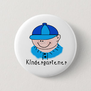 Jongen Kindergartner Ronde Button 5,7 Cm