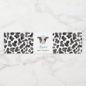 Jongen Koe Baby shower Waterfles Etiket (Enkel label)