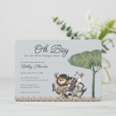 Jongen! Laat de Wilde Rumpus beginnen | Baby Sprin Kaart (Staand voorkant)