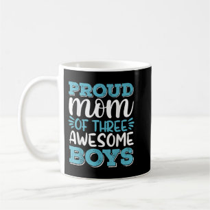 Jongen Mam Shirt voor vrouwen, vader mam van 3 Gew Koffiemok
