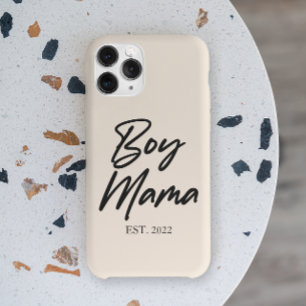 Jongen mama Est. Jaar Minimale mama iPhone 13 Pro Max Hoesje