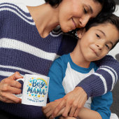 Jongen Mama Grappig Modern Blauw Gift Voor Moeder Koffiemok