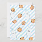Jongen Melk en Koekjes blauwe Verjaardag Kaart (Achterkant)