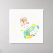 Jongen met Daffodils Canvas Afdruk (Voorkant)