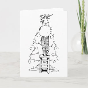 Jongen met een Engel van Kerstmis Feestdagen Kaart