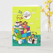 Jongen met een meisjeszitting op het de kaart (Gele Bloem)