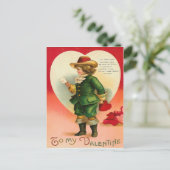  jongen met hart briefkaart (Staand voorkant)