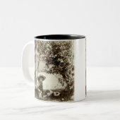  jongen met hond op Rest Ceramic Mok (Voorkant links)