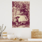  jongen met hond op Rest Poster (Keuken)